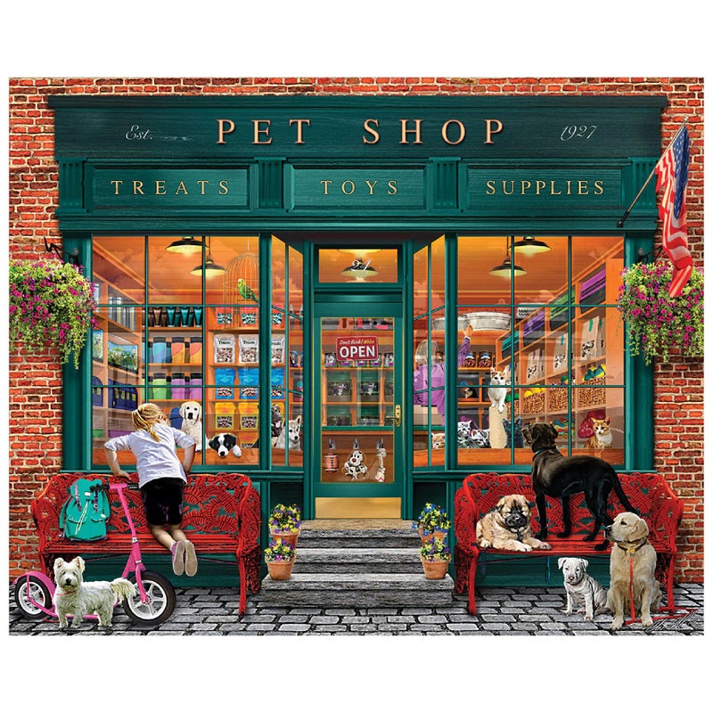 White Mountain Puzzles Local Pet Store - 500 Piece Jigsaw Puzzle - Image 1